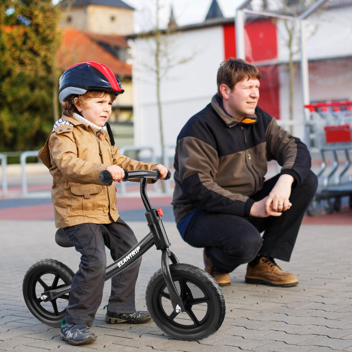 Elantrip Kid Balance Bike, Birthday Gift Toys for 1-3 Year Old Boys and Girls, No Pedal Bikes for Kids with Adjustable Handlebar and seat